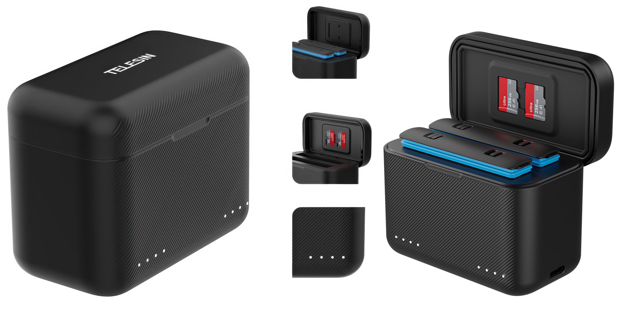 Ładowarka dwukanałowa Telesin S0-BCG-07-TIS do akumulatorów Insta360 X4